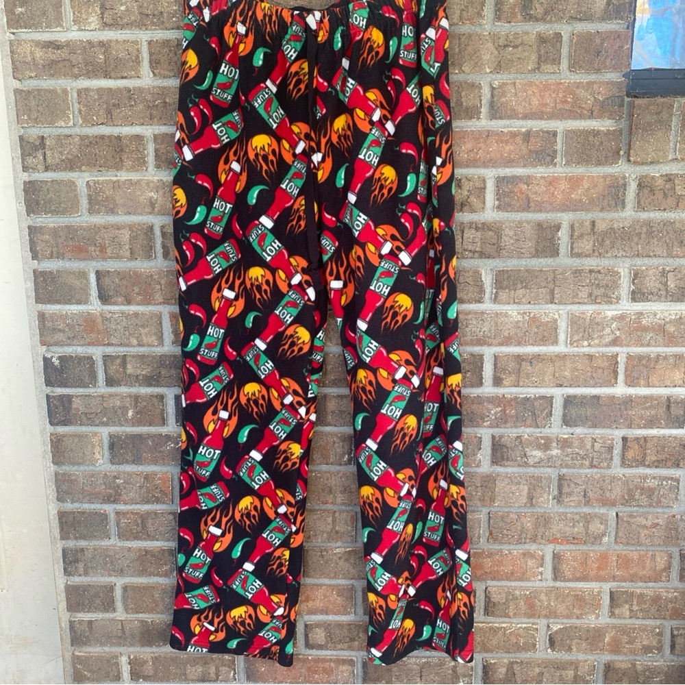 Hot Sauce Themed Black Sweatpants
